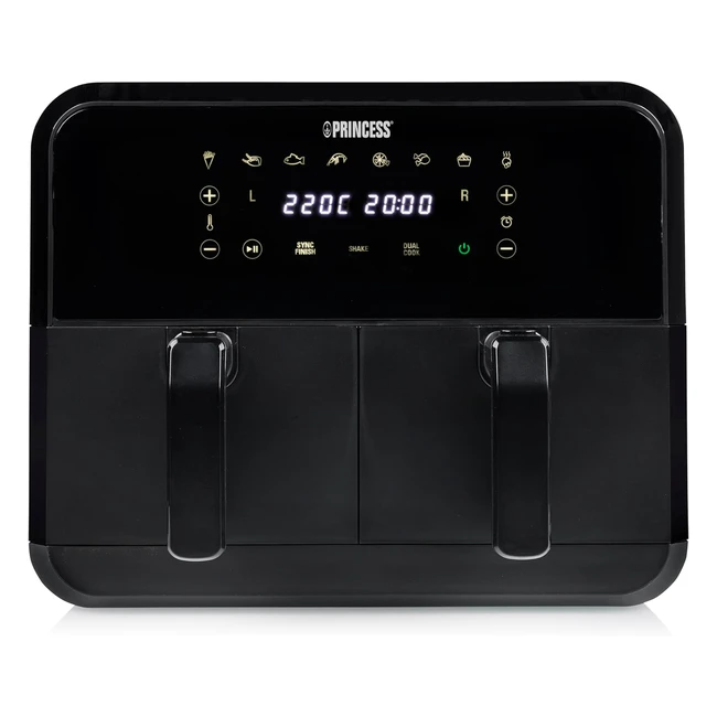 Friggitrice ad Aria Calda Princess Doppia Camera 2 x 4L 8 Programmi 182068 2400W