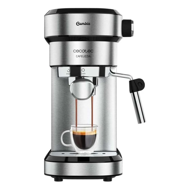 Cafelizzia Steel Caffettiera Express 1350W - 20 Bar - Doppia Uscita - Vaporizzat