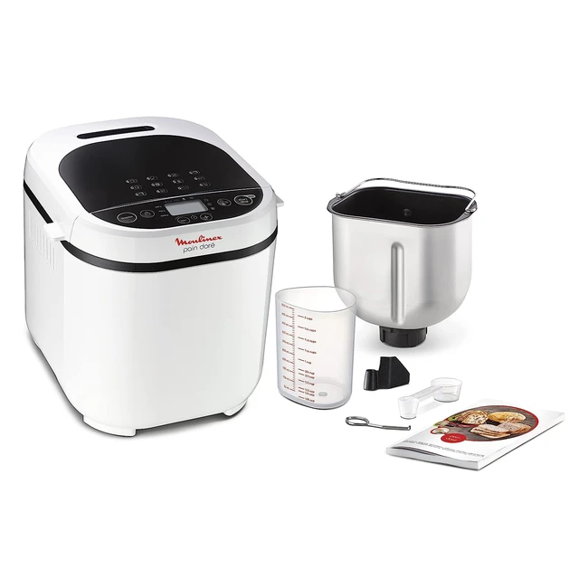 Machine à pain Moulinex OW210130 12 programmes blanc 31x29x29 cm