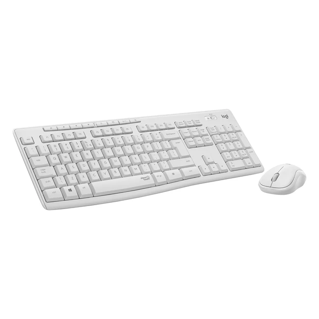 Combo Teclado y Ratón Inalámbricos Logitech MK295 QWERTY Blanco - Silencioso y Duradero