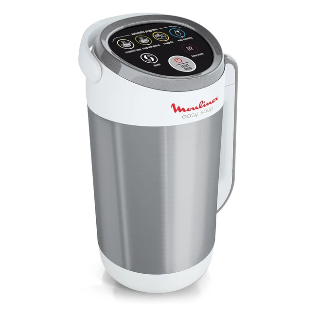 Sopera Elctrica Moulinex Easy Soup LM8411 - Acero Inoxidable y Blanco - 5 Prog