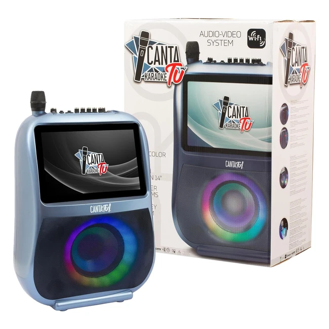 Karaoke Pro 2023 Wireless Display Touch Voice Changer Luci LED Batteria Ricaricabile