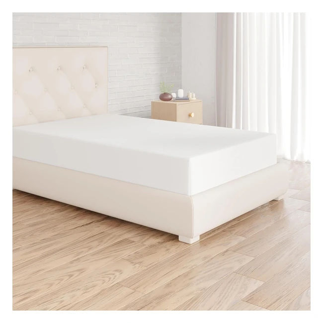 Lenzuolo Singolo Microfibra Amazon Basics Bianco 90x190x30cm Leggero e Morbido