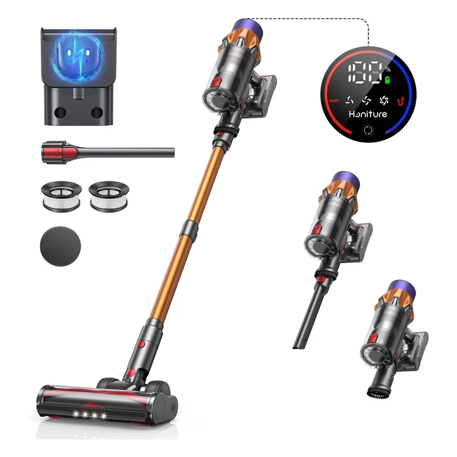 Aspirapolvere Senza Fili Honiture X7 45Kpa 550W 60mins - Scopa Elettrica Senza F