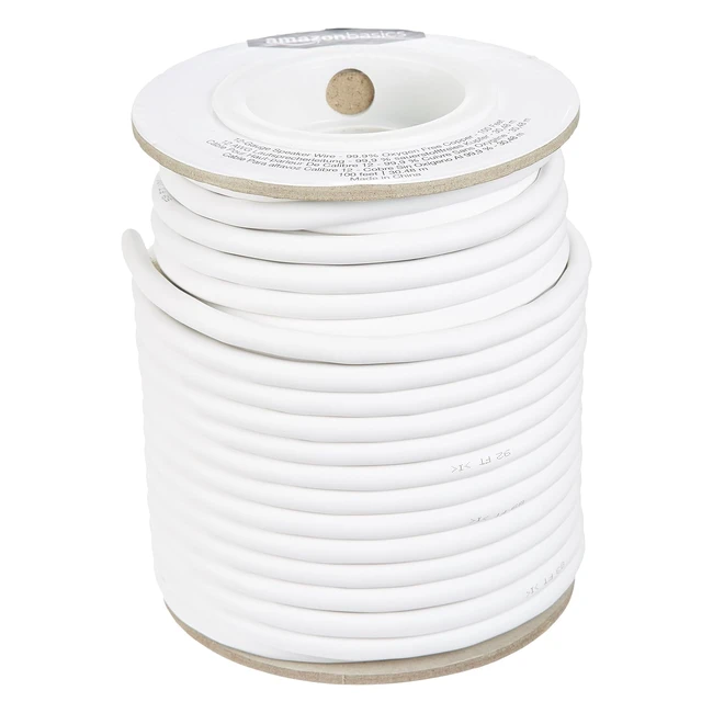Cavo Altoparlanti Amazon Basics 305m 2641mm Rame Puro 999 Bianco