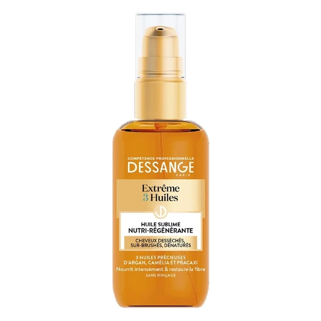 Dessange Huile Sublime Nutrirgnrante Extrme 3 Huiles - Nourrit Intensment & Restaure - Cheveux Desschs