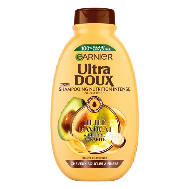 Shampooing Garnier Ultra Doux Avocat Karit 300ml - Nourrissant  Rparateur