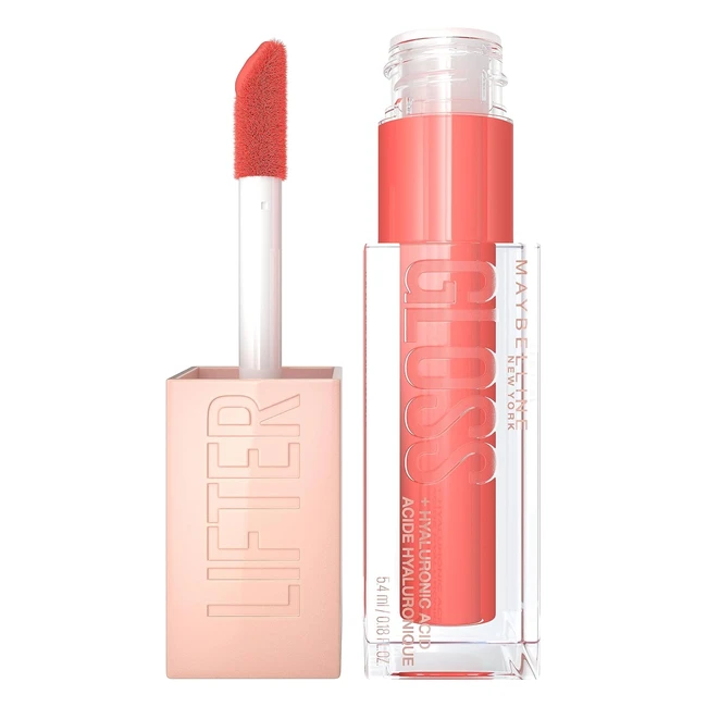 Maybelline New York Gloss Lèvres Hydratant Brillance Instantanée Acide Hyaluronique Non Collant Lifter Gloss Candy Drop Peach Ring 22 54ml