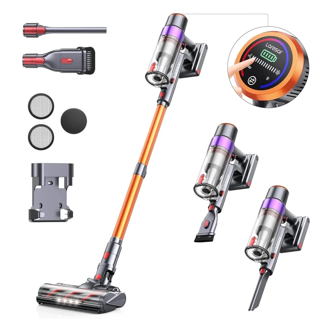 Laresar Aspirapolvere Senza Fili 38Kpa450W - Scopa Elettrica Standby 55mins - An