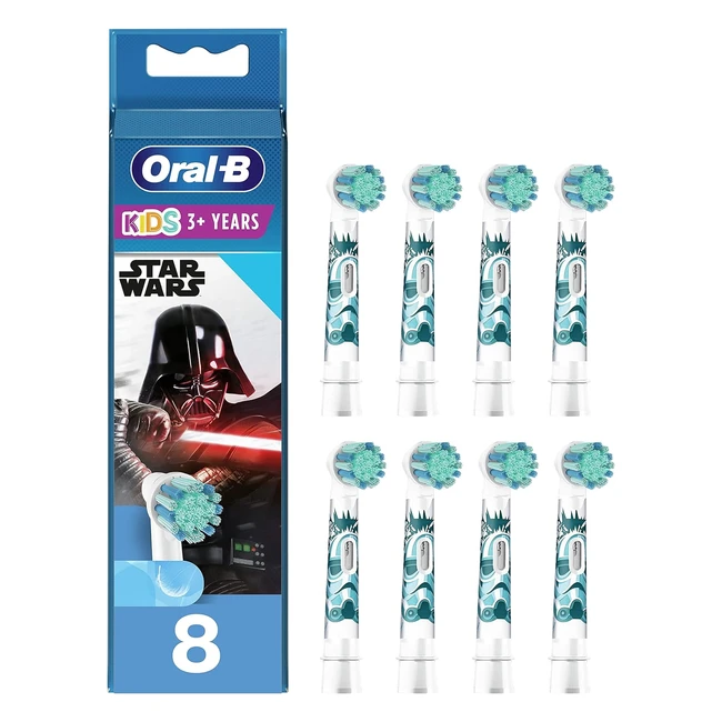 OralB Kids Brossettes de Rechange Embout Pack de 8 - Enfant 3+ - Star Wars Darth Vader