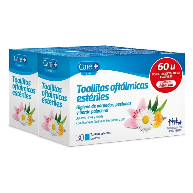 Toallitas higinicas Care Plus para prpados pestaas y borde palpebral - Al