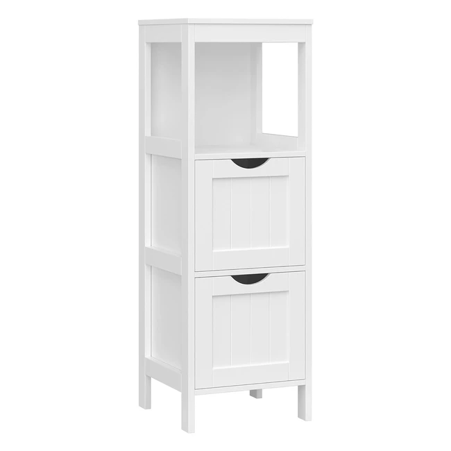 VASAGLE Badezimmerschrank Eckregal mit 4 Regalen Holz Badezimmerschrank Medizins