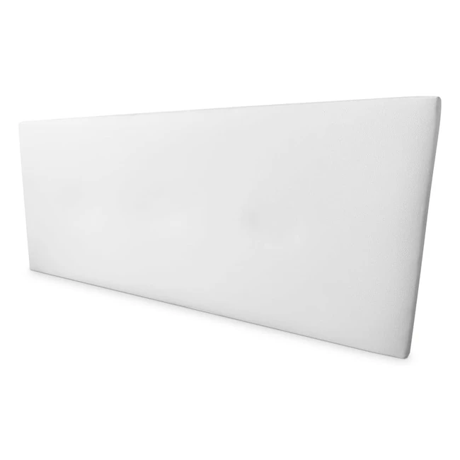 Cabecero Nantes Acolchado Premium Polipiel Alta Gama 145x60 cm Blanco