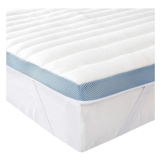 Colchn Amazon Basics Viscoelstico 90x190 cm Blanco - Con Funda Lavable