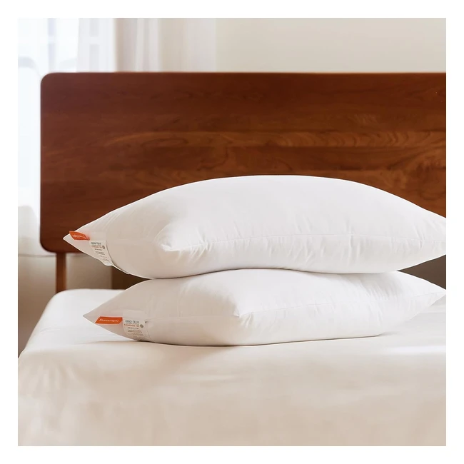 Juego de 2 Almohadas de Fibra 50x70cm - Sweetnight - OEKOTEX - Transpirable y La