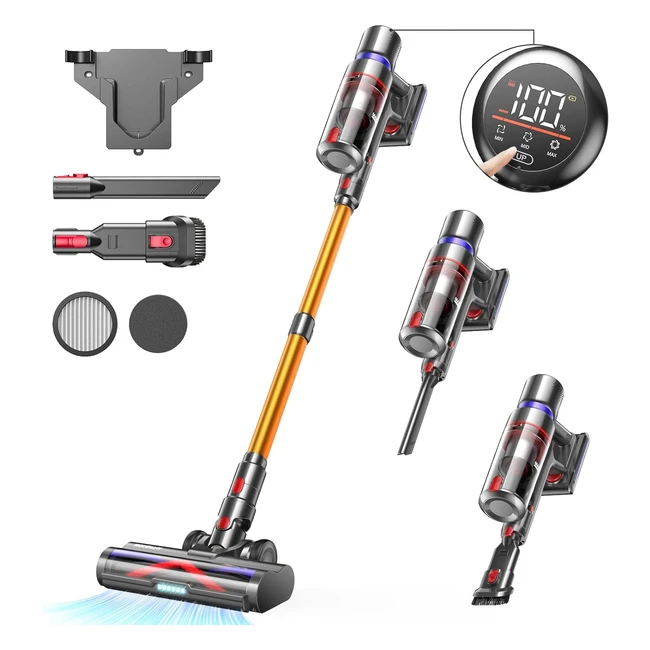 45000pa550W Akkustaubsauger bis zu 60 Minuten Laufzeit Staubsauger Batterie mit 