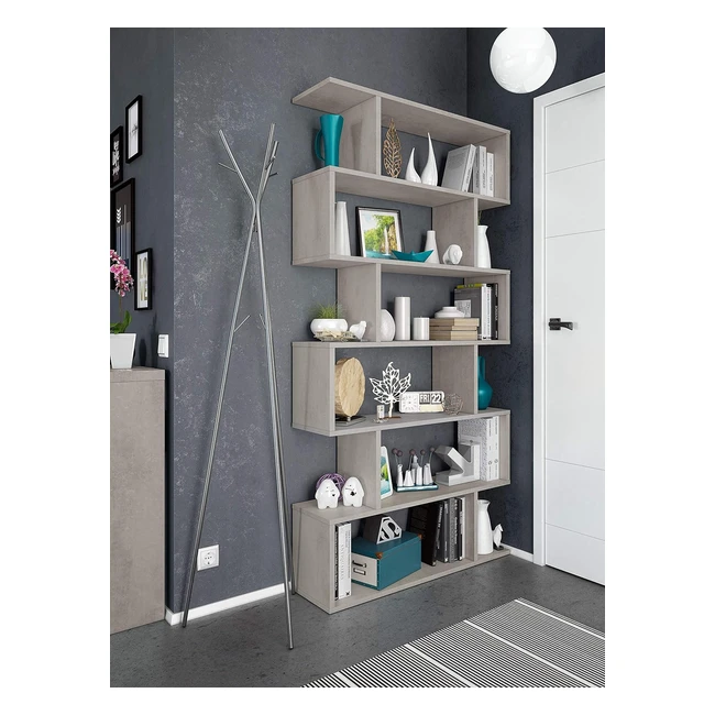 Libreria Decorativa e Funzionale Grigio Cemento 80x24xH192 Bifacciale Big