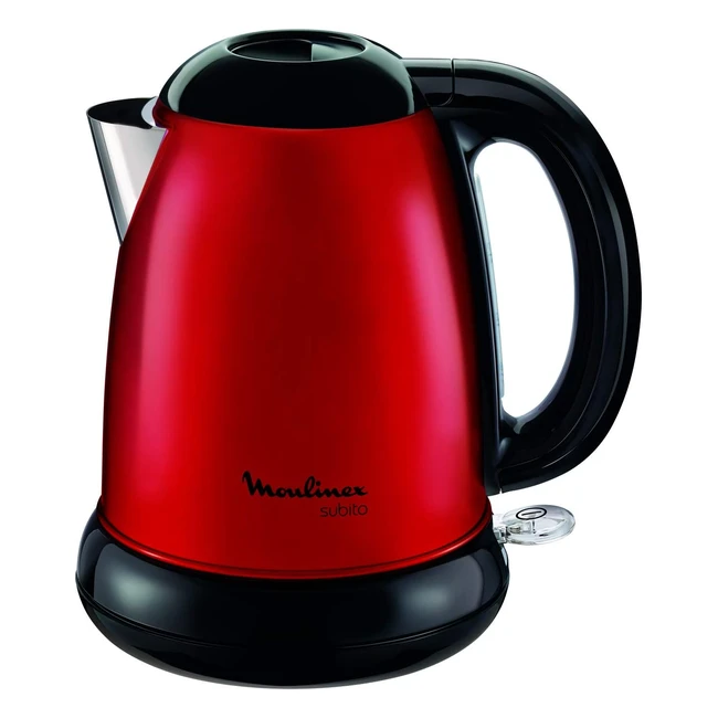 Moulinex Subito BY540510 Wasserkocher Rot 17L Edelstahl 360 Sockel