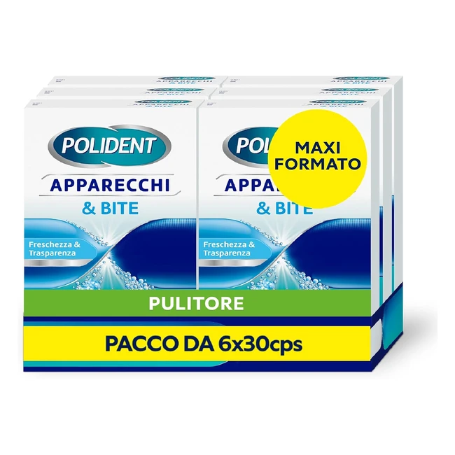 Polident Pulitore Prot Dentale 6x30 Compresse - Elimina Virus e Batteri Crysta