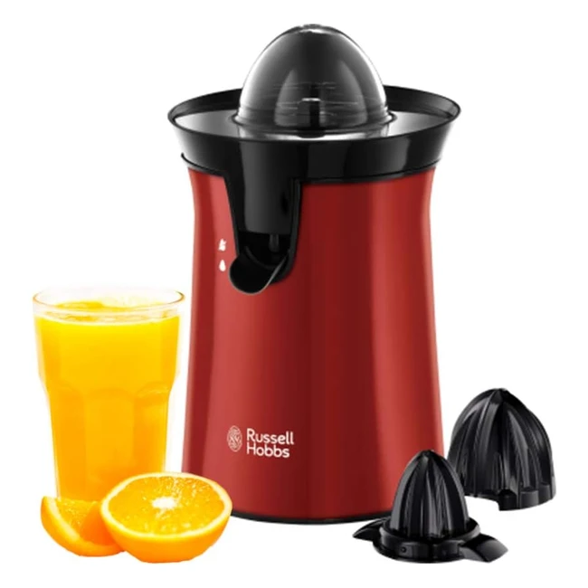 Spremiagrumi Elettrico Russell Hobbs Rosso - Rotazione Bidirezionale - 2 Coni Di