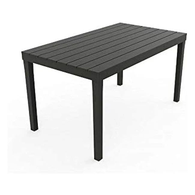 Tavolo da esterno dmora in polipropilene antracite 138x78x72 cm