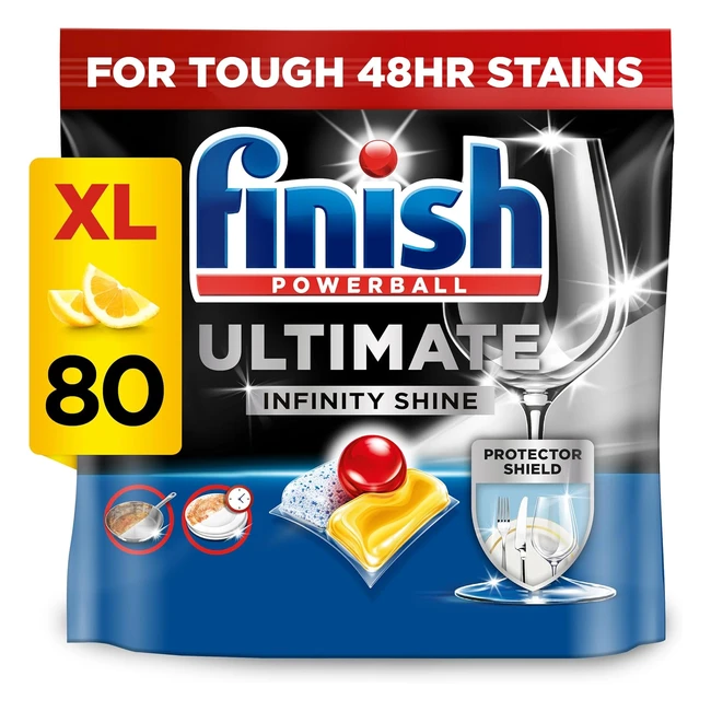 Ultimate Clean Finish Dishwasher Tablets - Lemon Scent - 80 Tabs