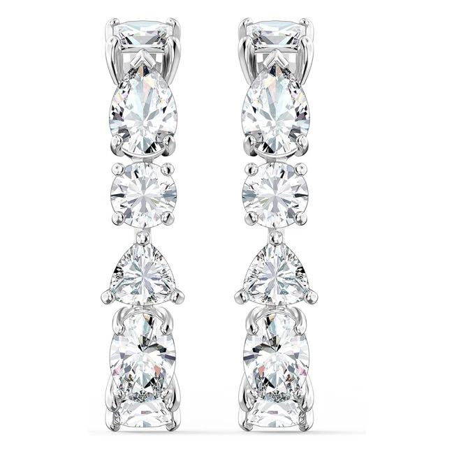 Swarovski Tennis Deluxe Ohrclips mit Kristall-Cluster Rhodium plattiert Ref X