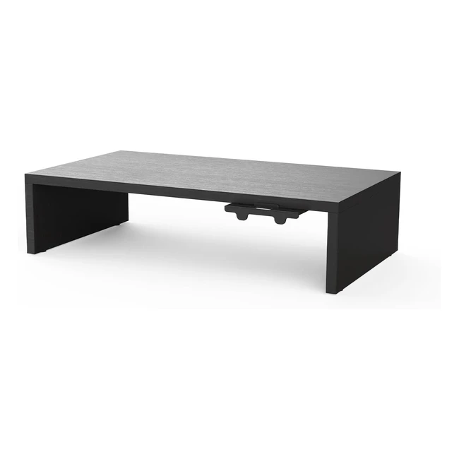 Rehausseur cran PC Grifema GB10521 en bois noir - Ergonomique support de bure