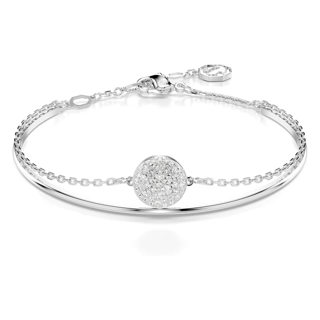 Bracciale Rigido Swarovski Meteora Bianco Placcato Rodio - Ref10004