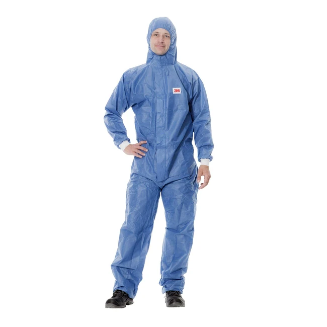 3M Schutzanzug 4530L BlauWei Typ 56 Gr L - Atmungsaktiv  Verstrkte Nhte