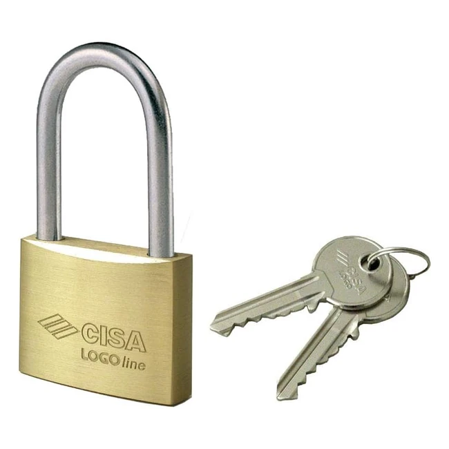 Lucchetto CISA 121011400 Arco Lungo Ottone 40mm - Ideale per Cancelli e Armadiet