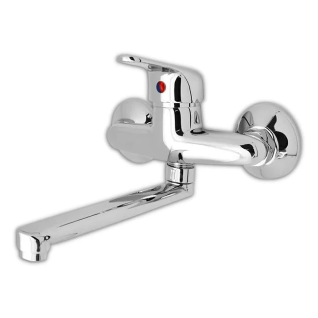 Miscelatore Rubinetto a Muro EM Serie Tapy Monocomando Cromo Lucido