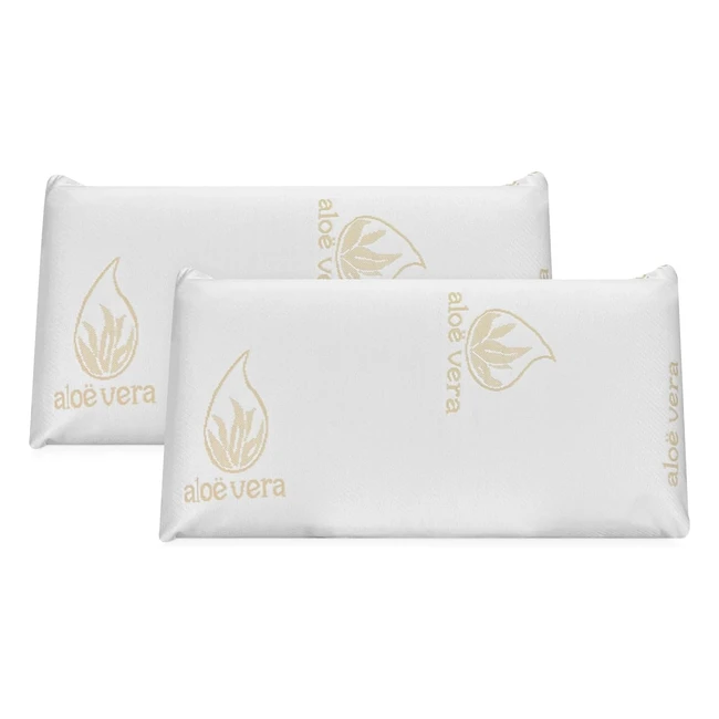 Almohada Viscoelstica Aloe Vera Visco - Mximo Confort y Adaptabilidad - 2 Un
