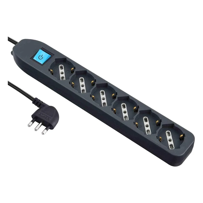 Multipresa Elettrica 6 Posti Polivalenti P40Schuko 1016A con Interruttore - Elec