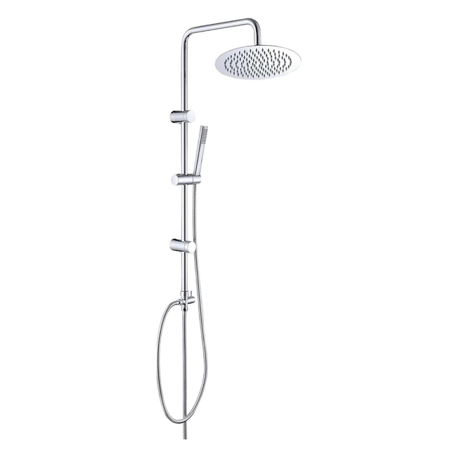 Colonna Doccia Acciaio Inox Senza Miscelatore - GBach Ref1234 - Idromassaggio -