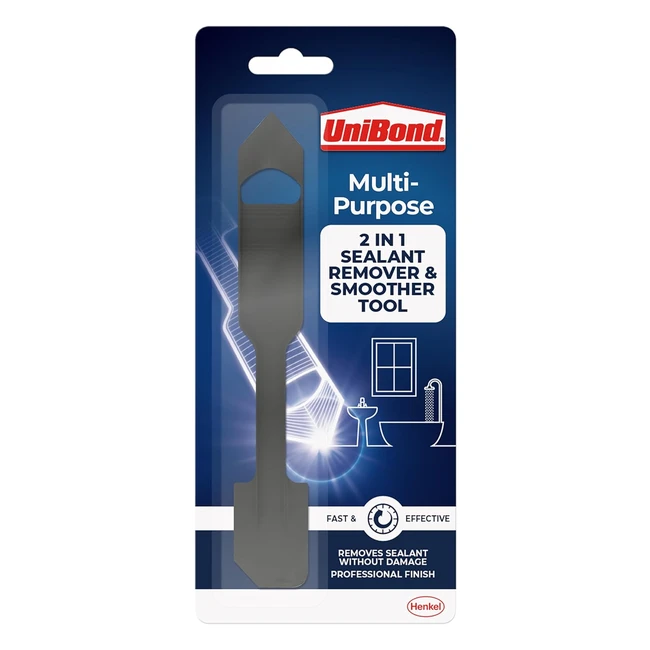 Unibond Sealant Remover & Smoother Tool - Easy-to-Use 2-in-1 Plastic Sealant Tool